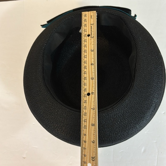 Vintage Black and Cream Woven High Top Bowlers Derby Hat Union Tag - Picture 11 of 14